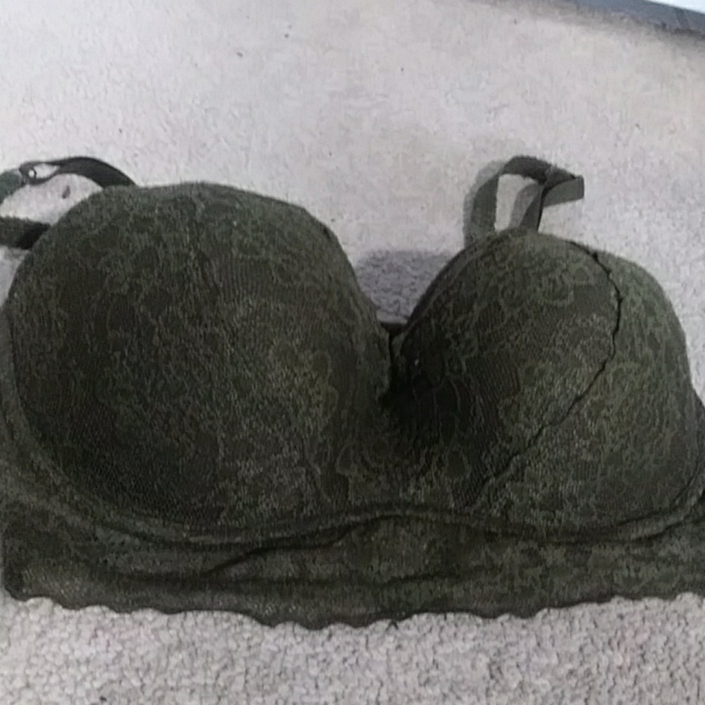 Green Pink Victoria's secret bra